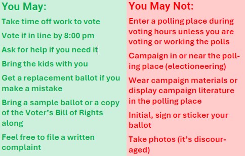 polling place dos and donts